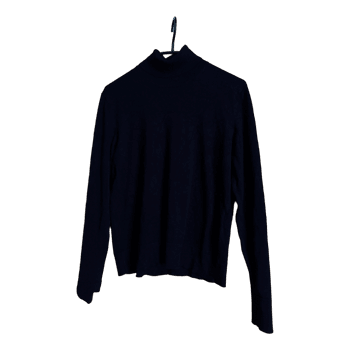 Black turtleneck sweater