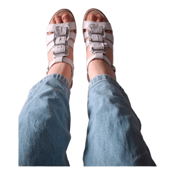 White wedge sandals
