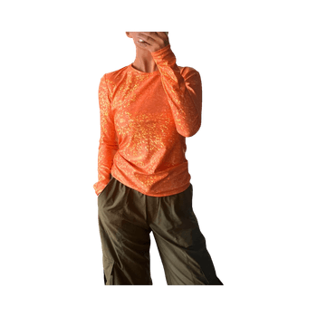 Saks Potts orange shimmer top