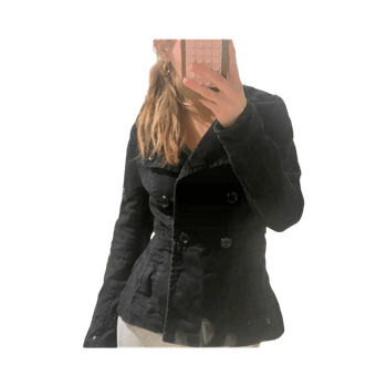 Black double-breasted jacket