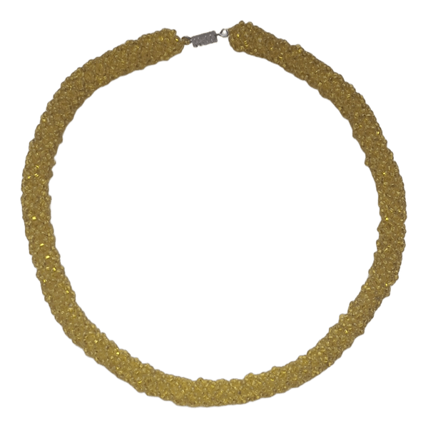 Yellow beaded necklace