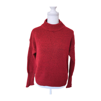 Red knitted sweater