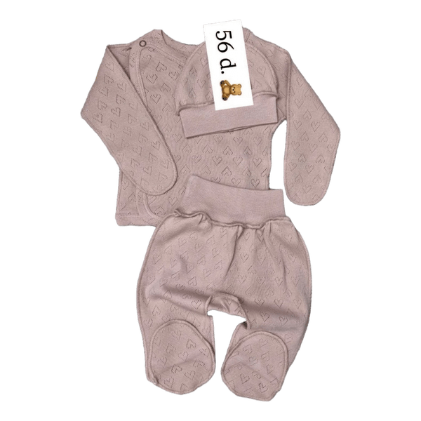 Baby heart print set