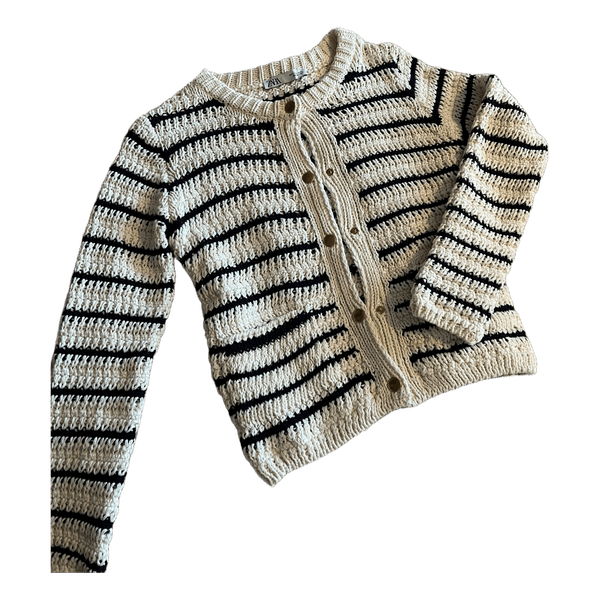 Zara striped knit cardigan
