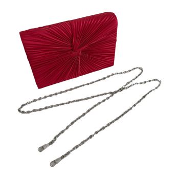 Red Satin Clutch Bag