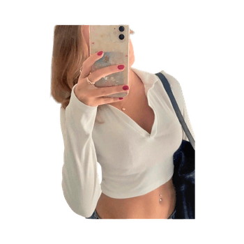 Valkoinen croppitoppi