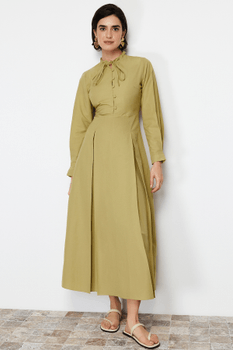 Khaki Flared Skirt
