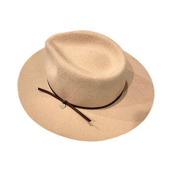Beige wool felt hat