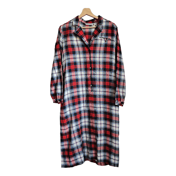 Evan-Picone Vintage Viyella Plaid Wool Cotton Dress UK 12 EU 40 Like New