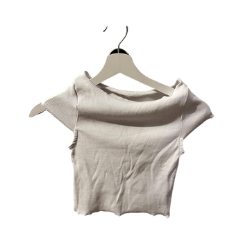 White ribbed crop top