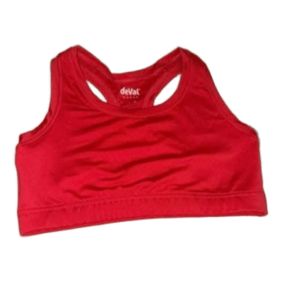 Red sports bra