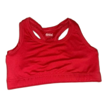 Red sports bra