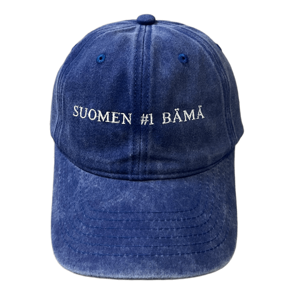 Blue embroidered cap