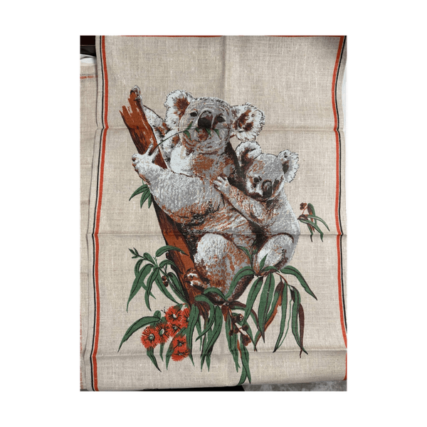 Koala print tea towel