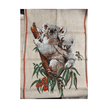 Koala print tea towel