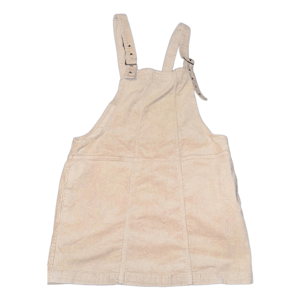 Beige corduroy pinafore dress