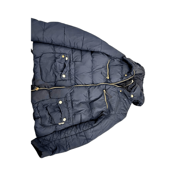 Navy quilted winter jacket