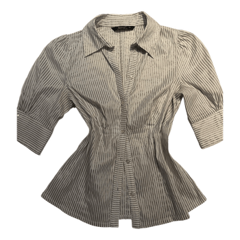 Striped button-down shirt