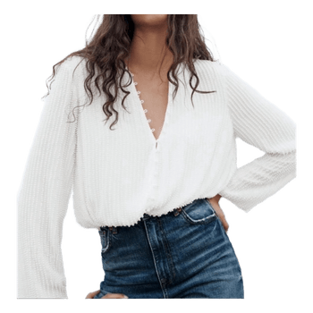 White beaded blouse