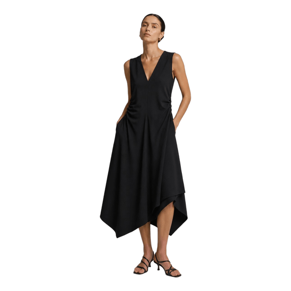 Black midi dress