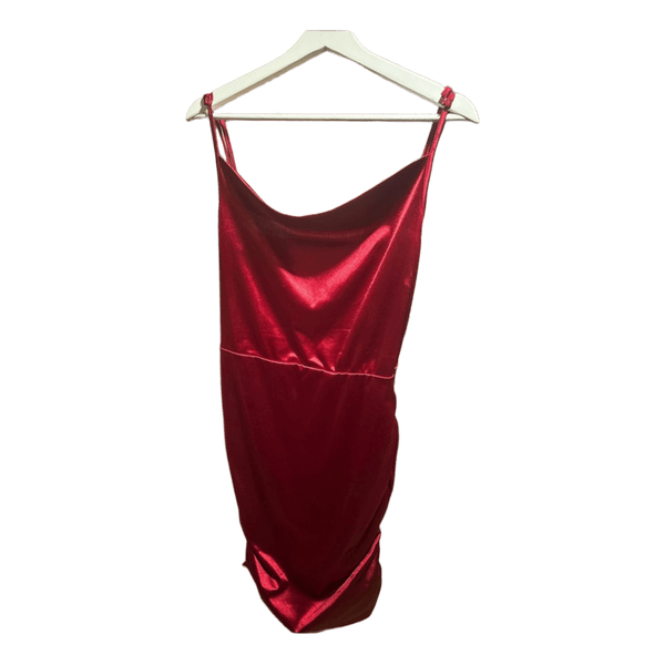 red mini dress