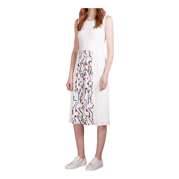 DKNY White Pleated Dress – Size L