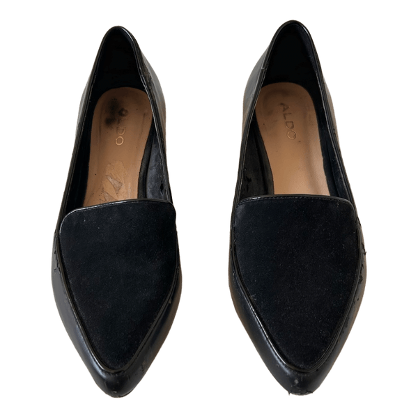 Aldo black pointed loafers