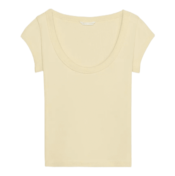 Lysegul top fra Zara