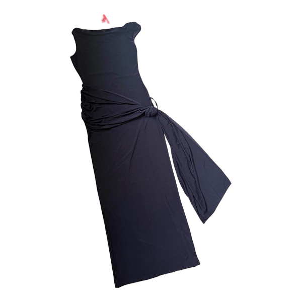 Black slinky maxi dress