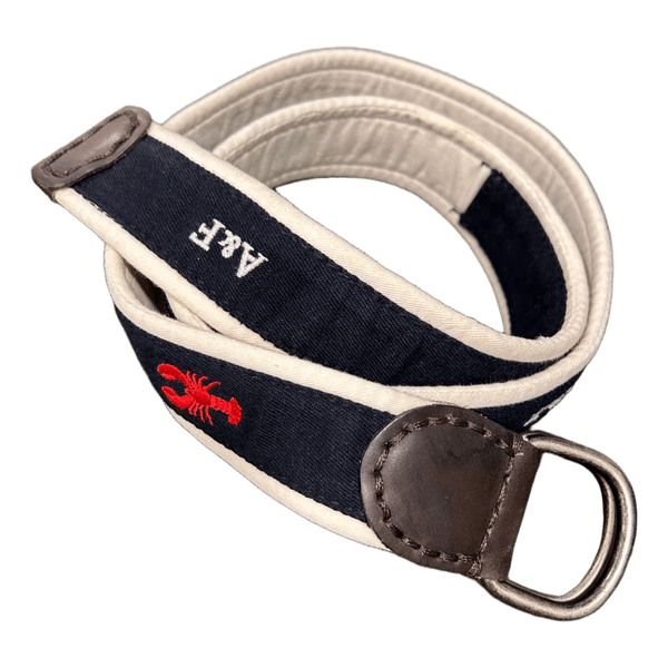 Abercrombie & Fitch A&F Lobster Embroidered Canvas Belt