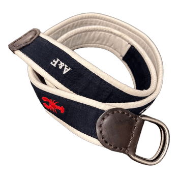 Abercrombie & Fitch A&F Lobster Embroidered Canvas Belt