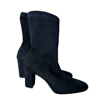 Black suede ankle boots