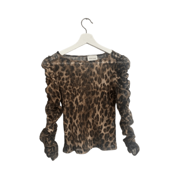 Leopard print long sleeve top
