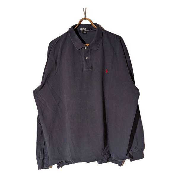 👕 Polo Ralph Lauren Long Sleeve Polo Shirt – Navy (Size XXL)