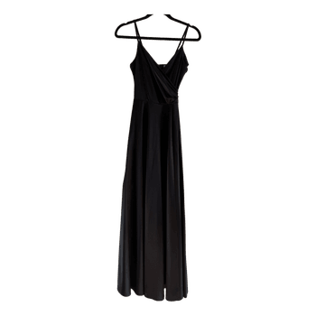 Black sleeveless maxi dress
