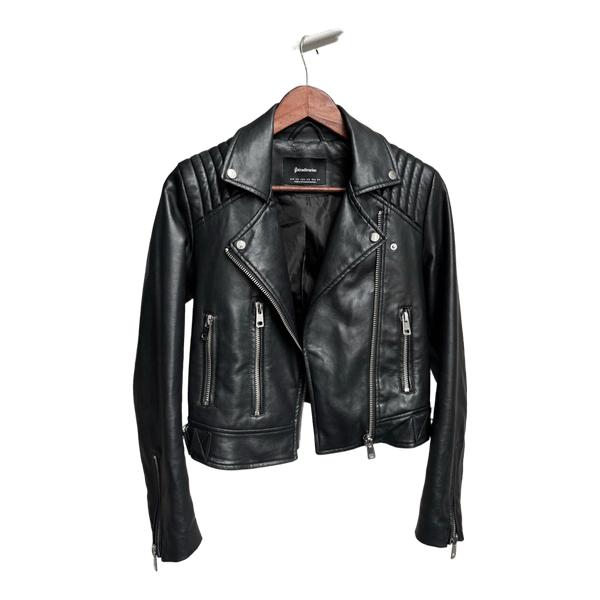 Black faux leather jacket