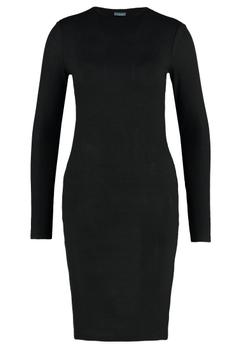 Black knitted dress