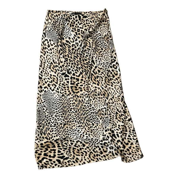 Leopard print midi skirt
