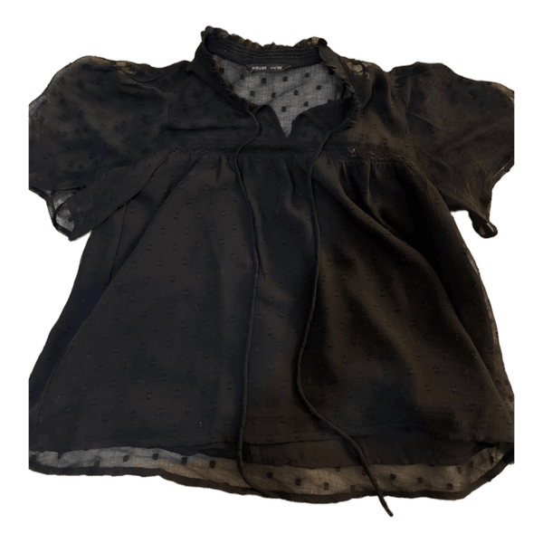 Black short sleeve blouse