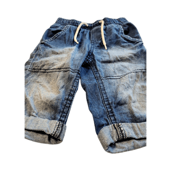 Blue denim shorts