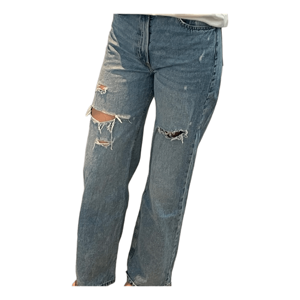 Blue ripped jeans