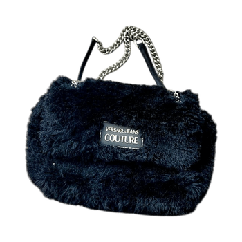 Musta Versace Jeans Couture tekoturkis olkalaukku