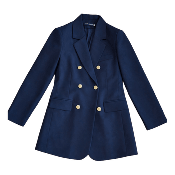 Black double-breasted blazer