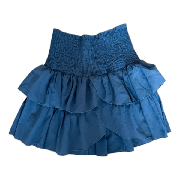 Blue ruffled skirt
