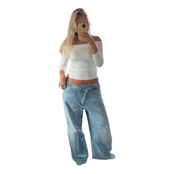 Zara jeans med crossed waist