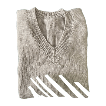 Self-knitted cardigan