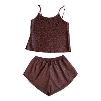 Leopard print pajama set