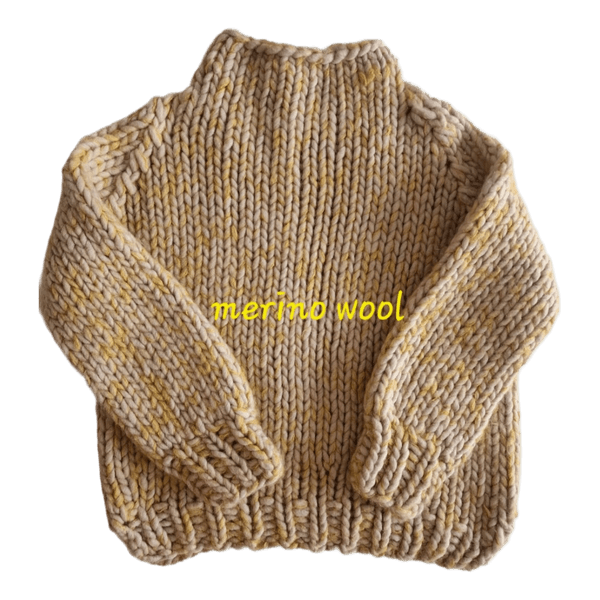 Beige vilnonis megztinis rankų darbo  xs/s