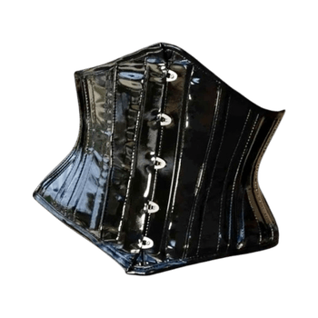 Corset Story musta PVC korsetti, 22” 