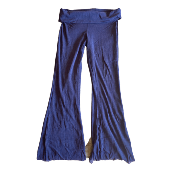 Blue flared trousers